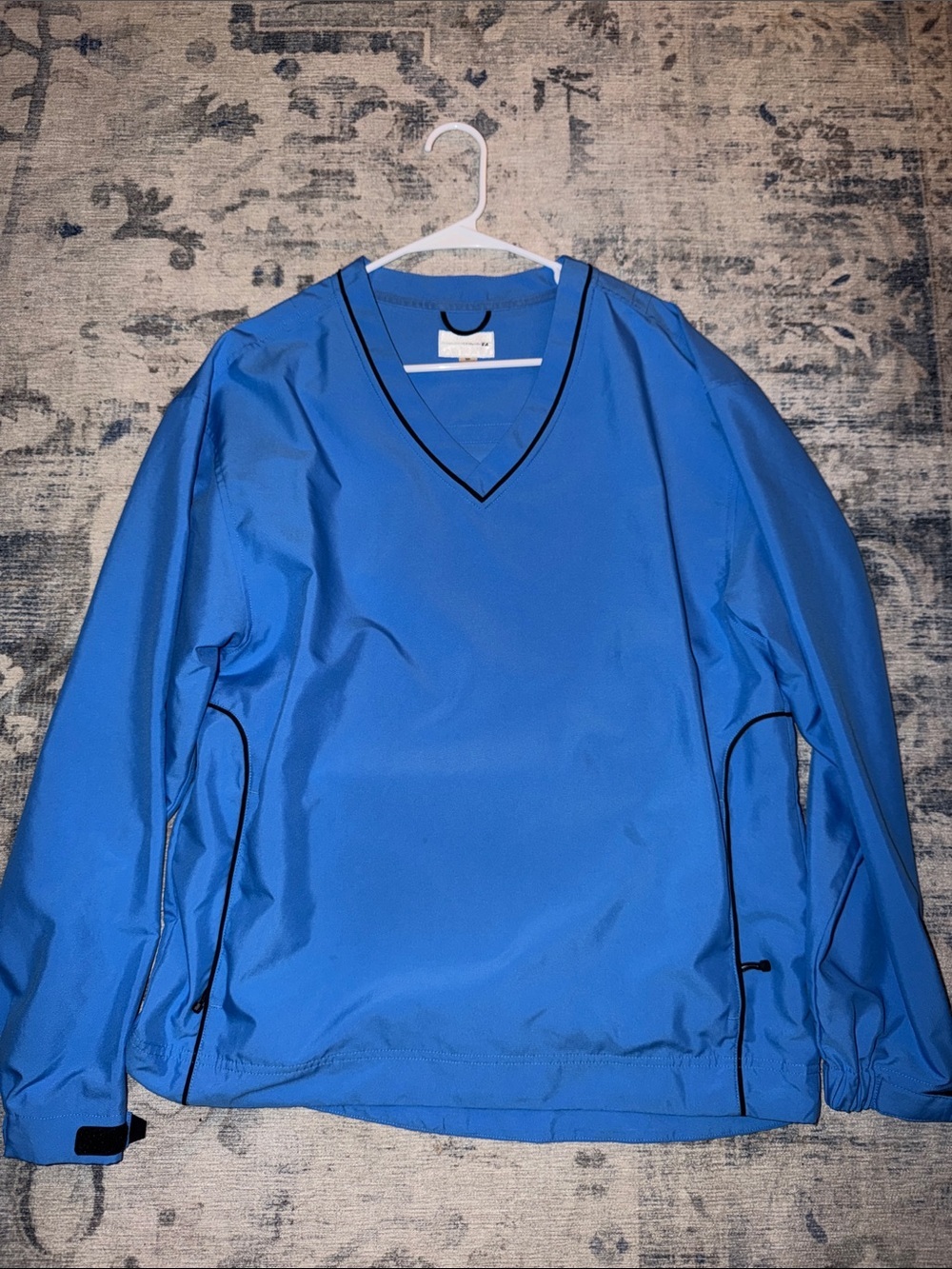 Cutter & Buck Bright Blue Windbreaker Top with Black Loop